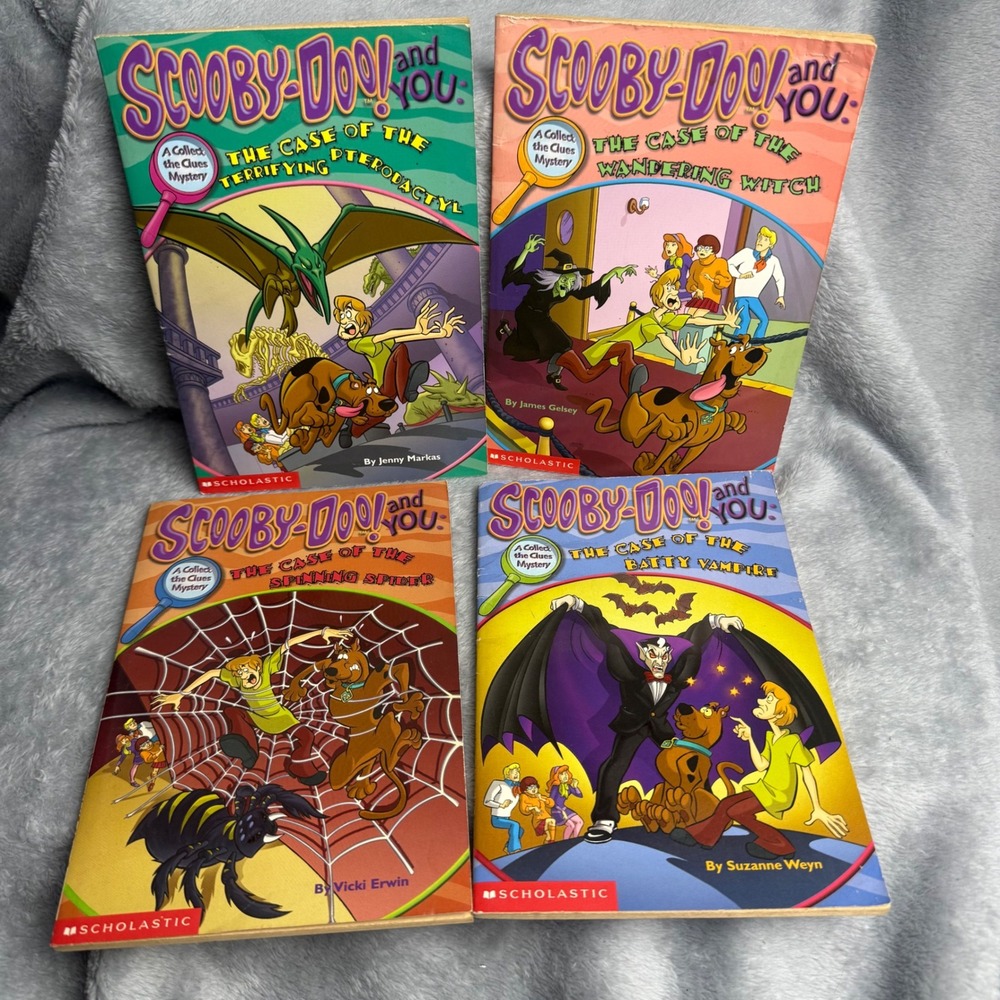 Scooby-Doo and You Scholastic Book Lot of 4 A Collect the Clues Mystery Vintage